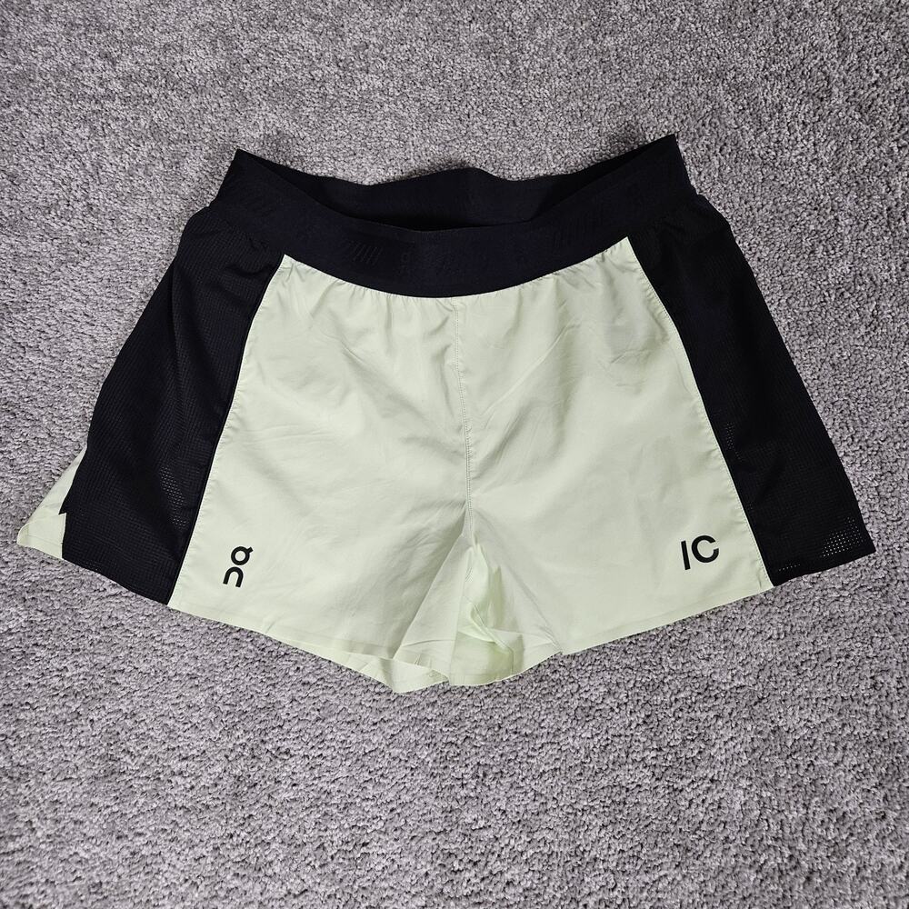 On Cloud Shorts Women's Large Neon Yellow (No Liner) Running Gym Outdoors
